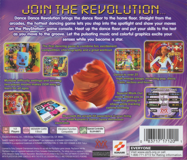 Dance Dance Revolution — Box back