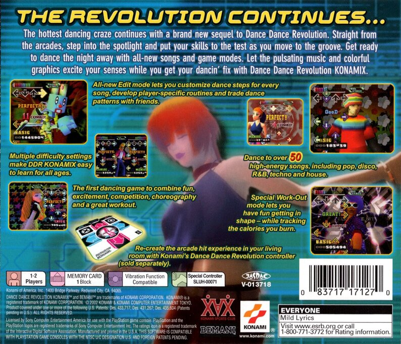 Dance Dance Revolution Konamix — Box back