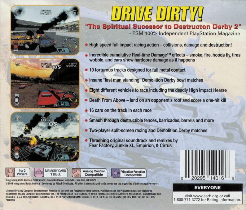 Demolition Racer — Box back