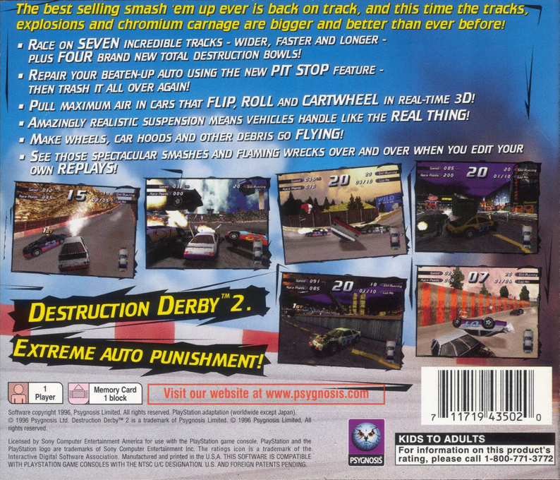 Destruction Derby 2 — Box back