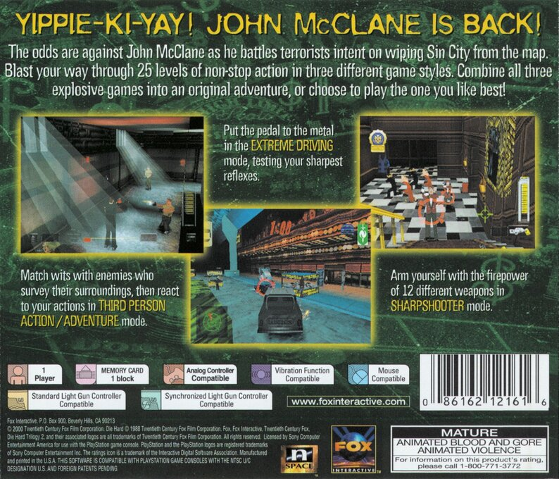 Die Hard Trilogy 2 : Viva Las Vegas — Box back