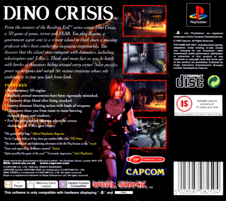 Dino Crisis — Box back