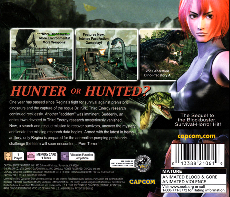 Dino Crisis 2 — Box back