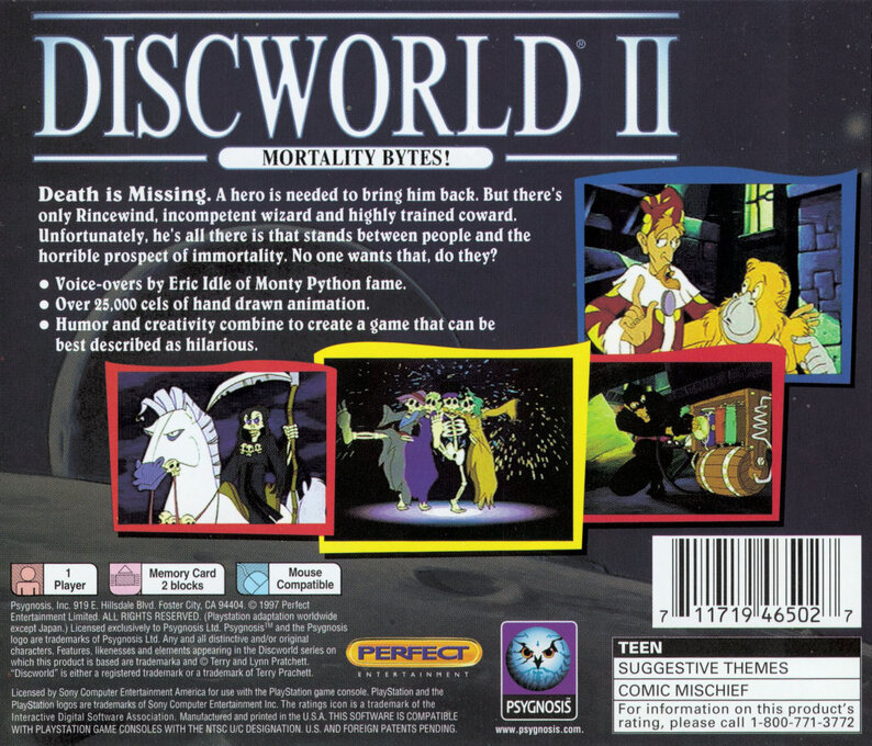 Discworld II : Mortality Bytes! — Box back