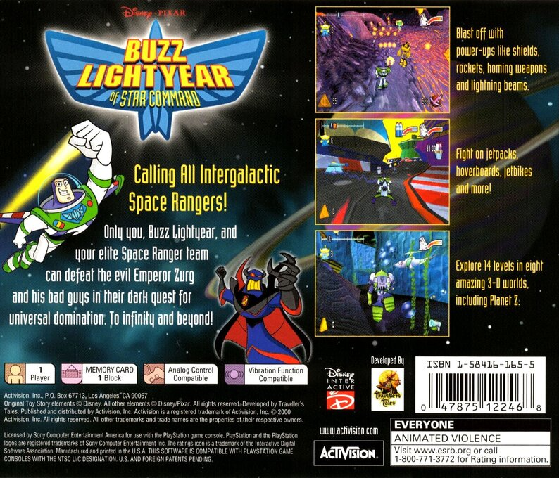 Disney•Pixar Buzz Lightyear of Star Command — Box back