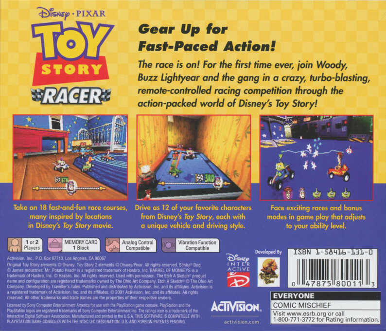Disney•Pixar Toy Story Racer — Box back