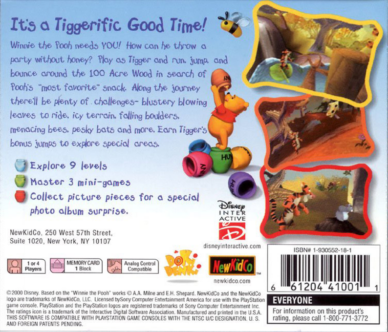 Disney Presents Tigger's Honey Hunt — Box back