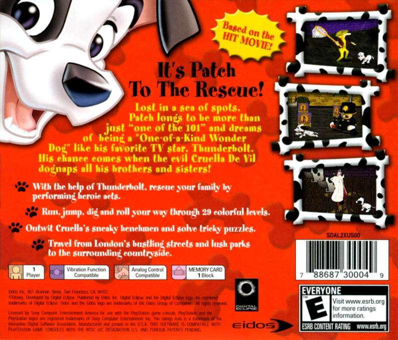 Disney's 101 Dalmatians II : Patch's London Adventure — Box back