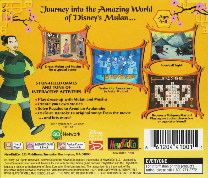 Disney's Story Studio : Mulan — Box back