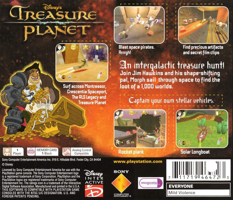Disney's Treasure Planet — Box back
