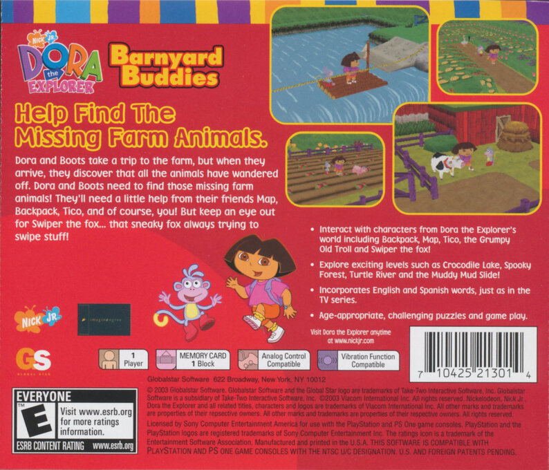 Dora the Explorer : Barnyard Buddies — Box back