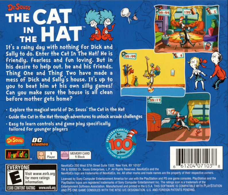 Dr. Seuss : The Cat in the Hat — Box back