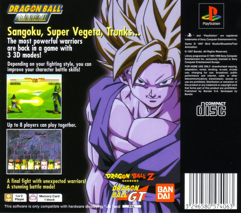 Dragon Ball GT : Final Bout — Box back