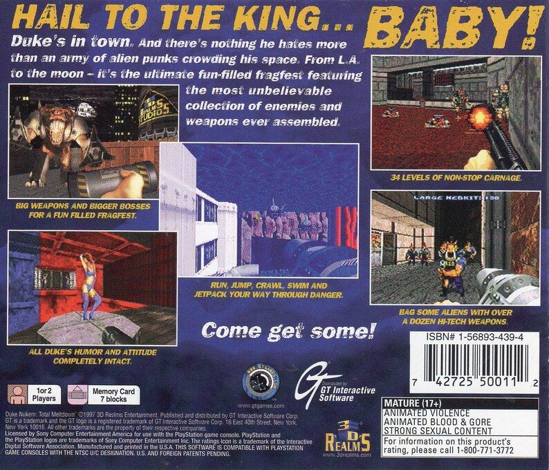 Duke Nukem : Total Meltdown — Box back