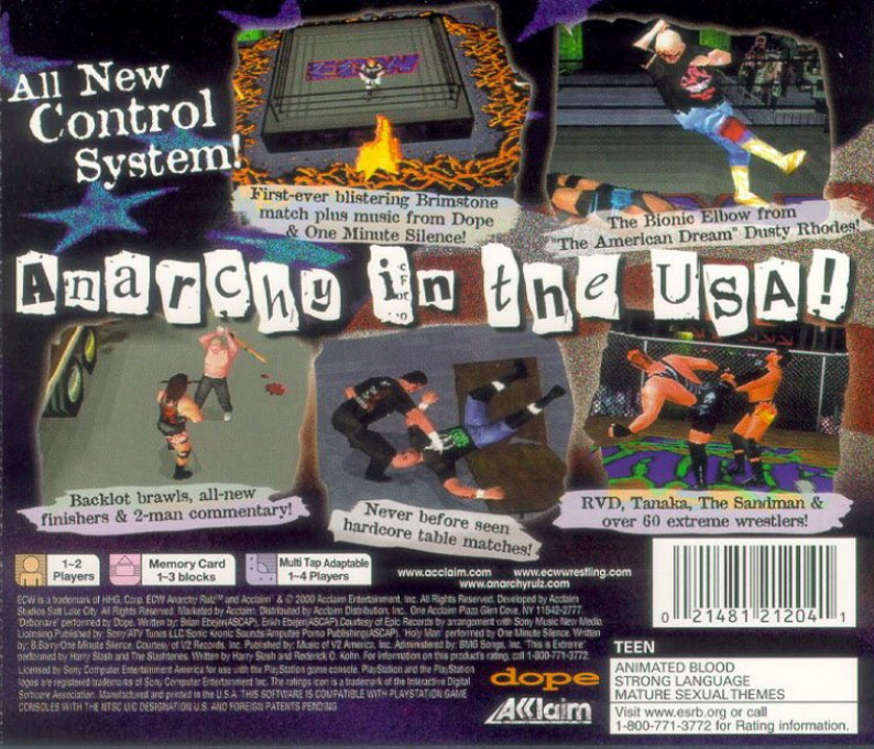 ECW Anarchy Rulz — Box back