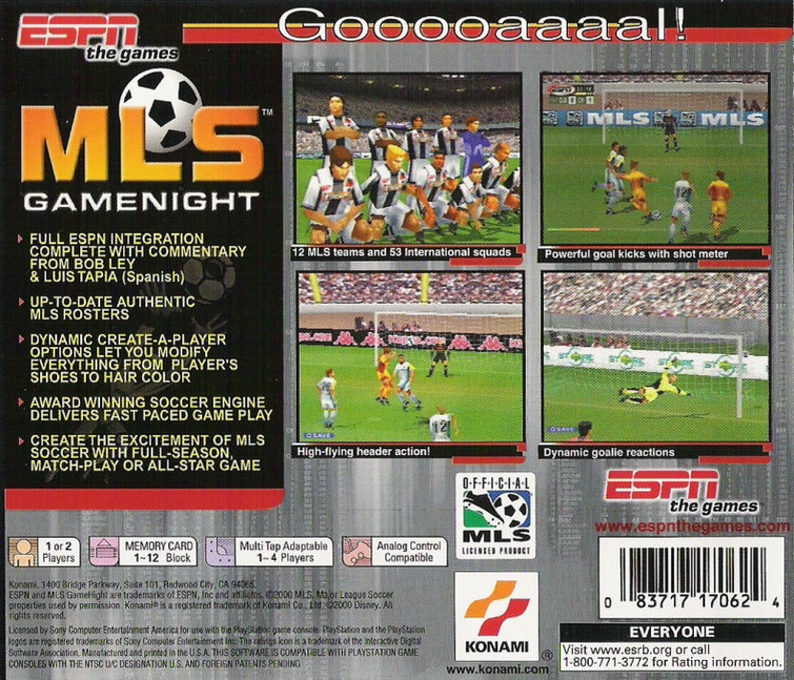ESPN MLS Gamenight — Box back
