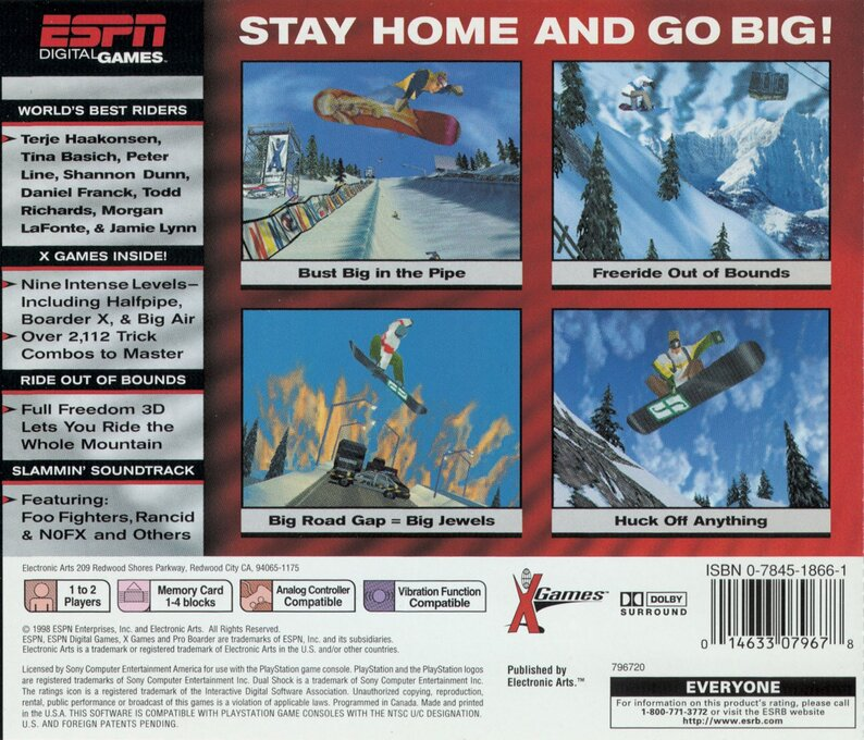 ESPN X-Games Pro Boarder — Box back
