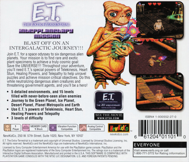 E.T. the Extra-Terrestrial : Interplanetary Mission — Box back