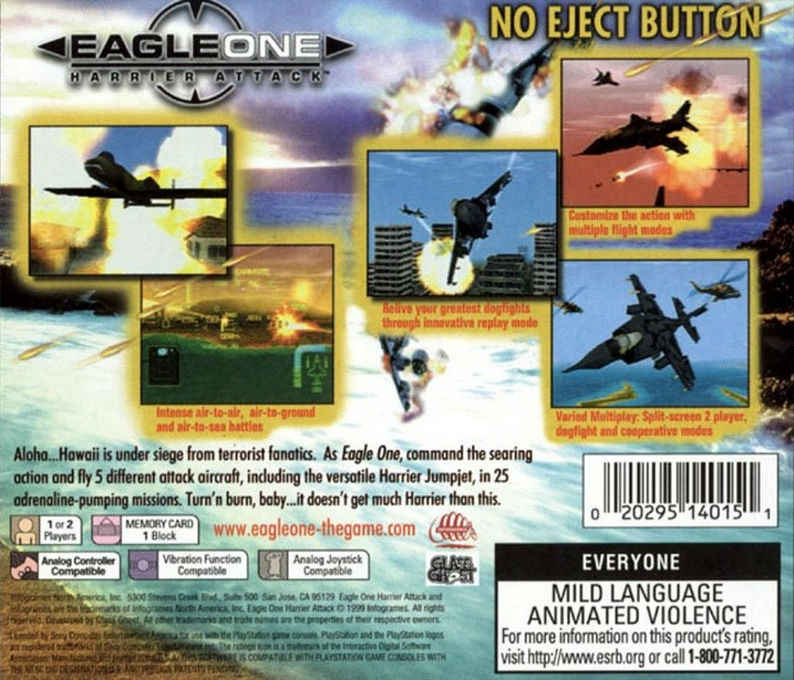 Eagle One : Harrier Attack — Box back