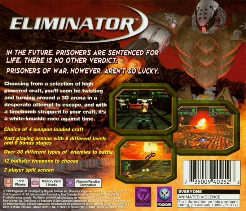Eliminator — Box back
