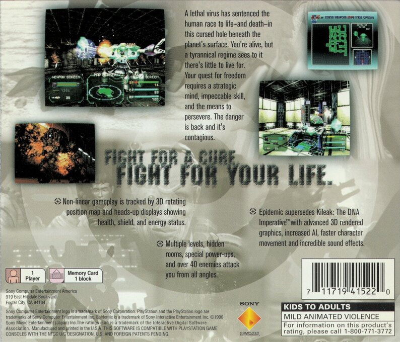 Epidemic — Box back