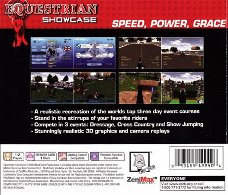 Equestrian Showcase — Box back