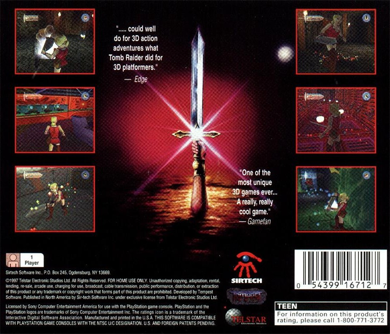 Excalibur 2555 A.D. — Box back