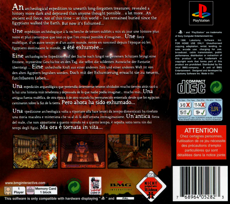 Exhumed — Box back