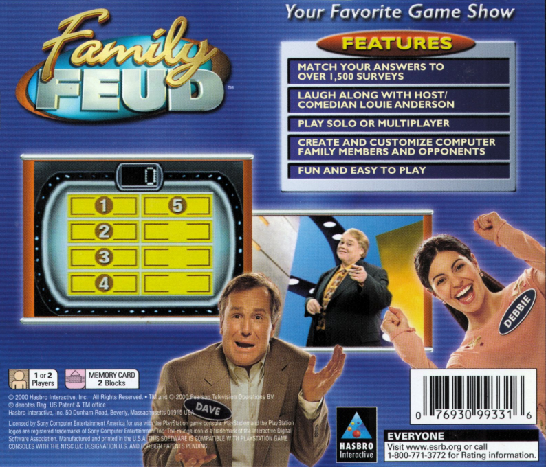 Family Feud — Box back
