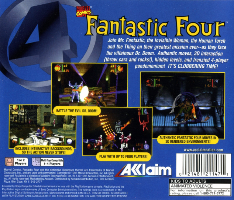 Fantastic Four — Box back