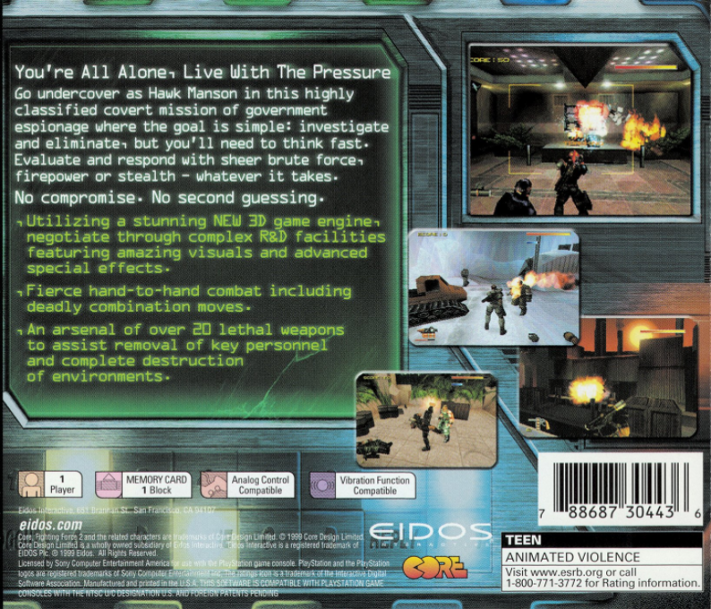 Fighting Force 2 — Box back