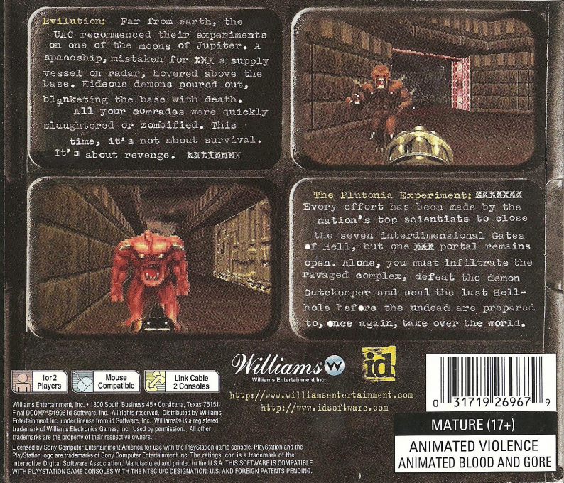 Final Doom — Box back
