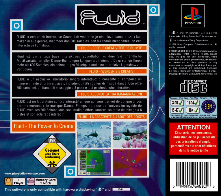 Fluid — Box back