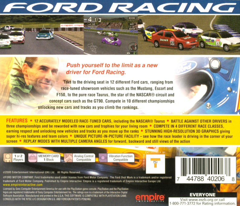 Ford Racing — Box back
