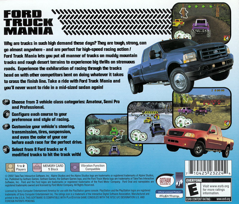 Ford Truck Mania — Box back