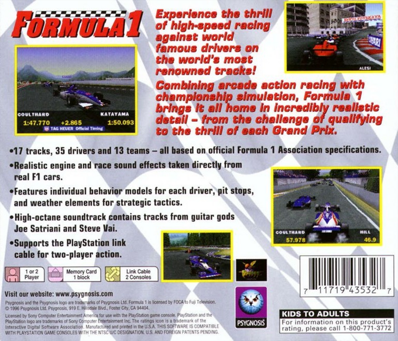 Formula 1 — Box back