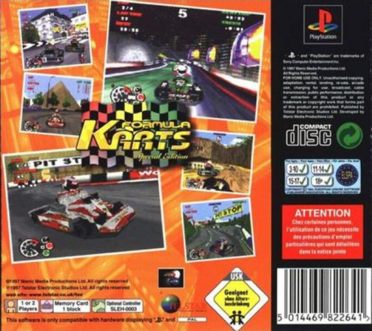 Formula Karts : Special Edition — Box back