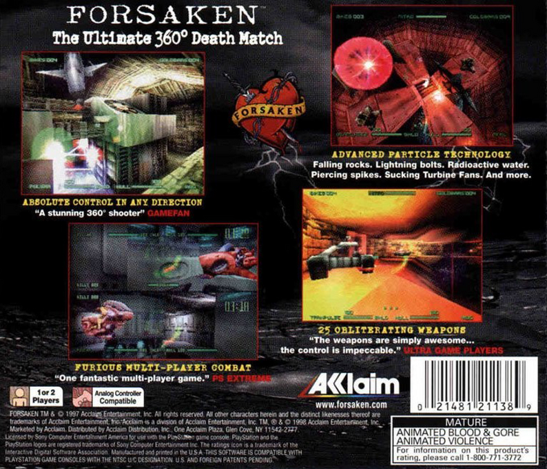 Forsaken — Box back
