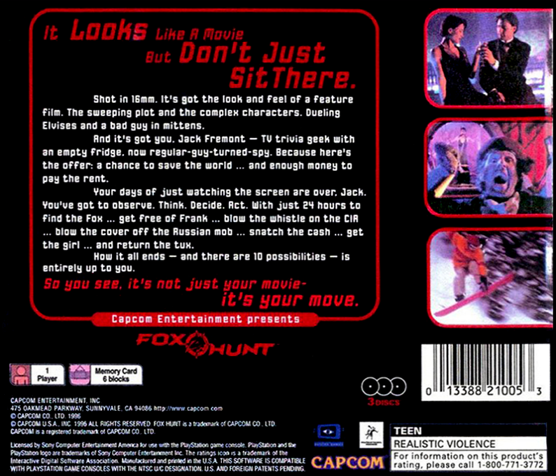 Fox Hunt — Box back
