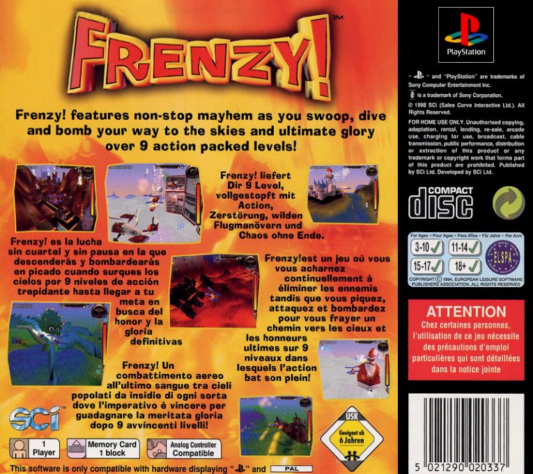 Frenzy! — Box back