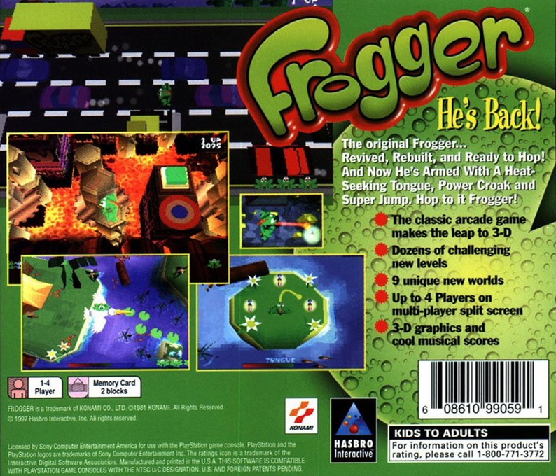 Frogger — Box back