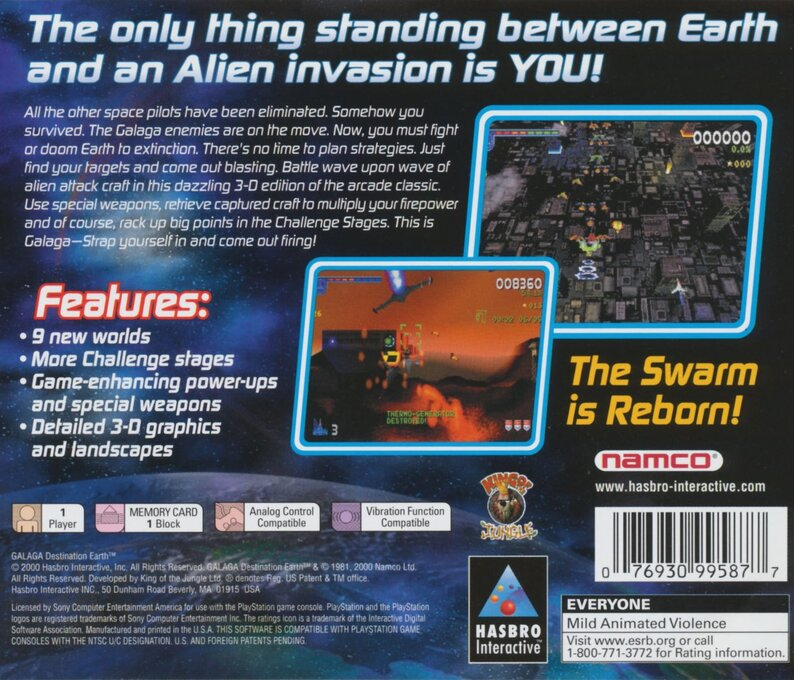 Galaga : Destination Earth — Box back