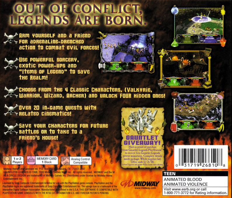 Gauntlet Legends — Box back