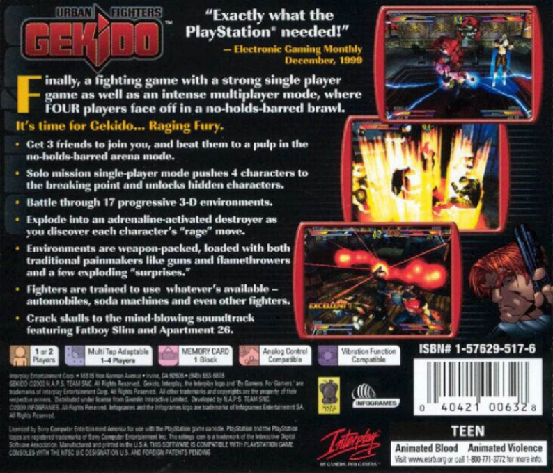Gekido : Urban Fighters — Box back