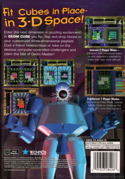 Geom Cube — Box back