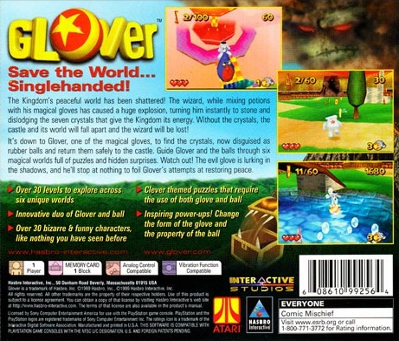 Glover — Box back