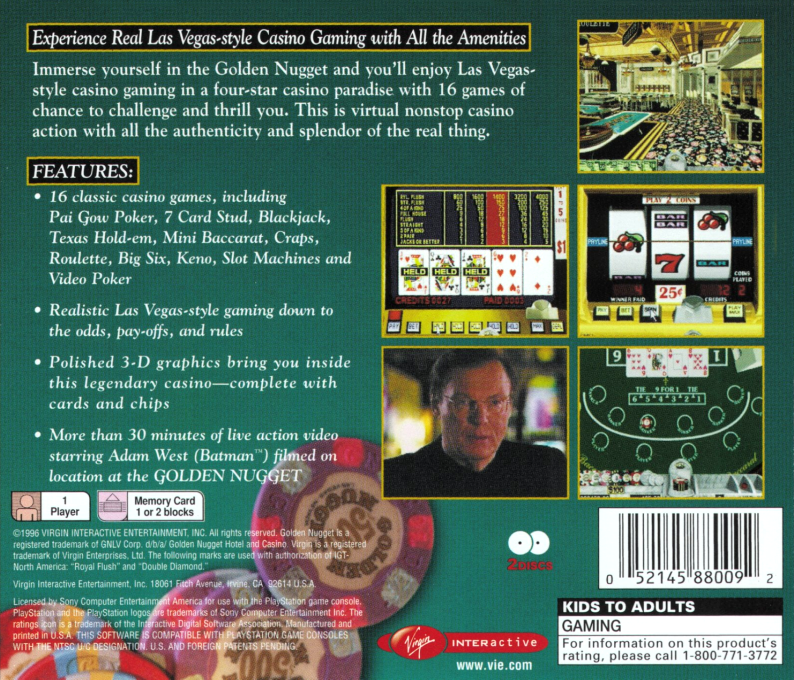 Golden Nugget — Box back