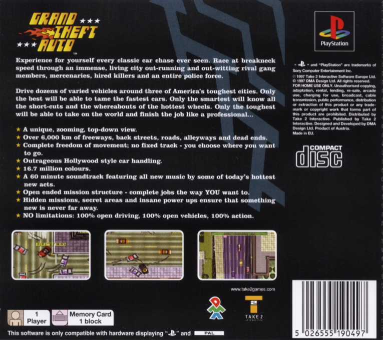 Grand Theft Auto — Box back