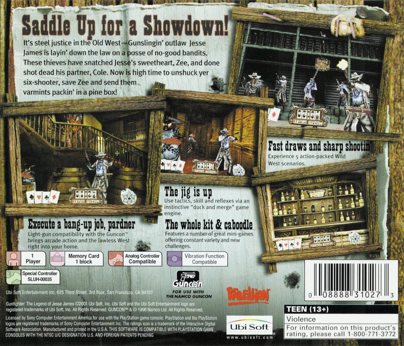 Gunfighter : The Legend of Jesse James — Box back