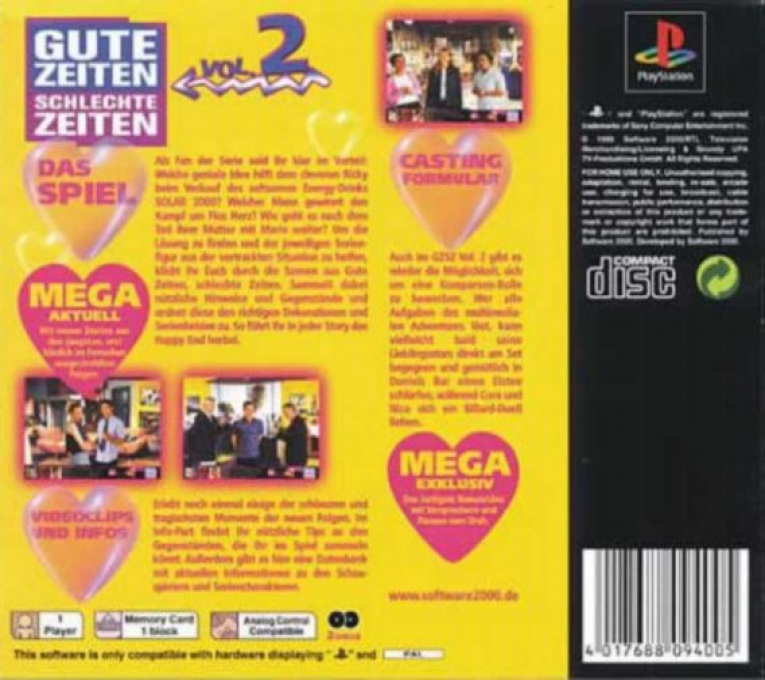Gute Zeiten Schlechte Zeiten Vol. 2 — Box back